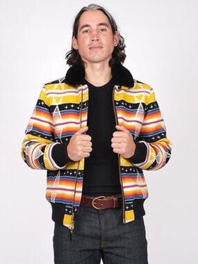 Pendleton Dyani White Hawk Utility Jacket with Multicolor Navajo-Inspired